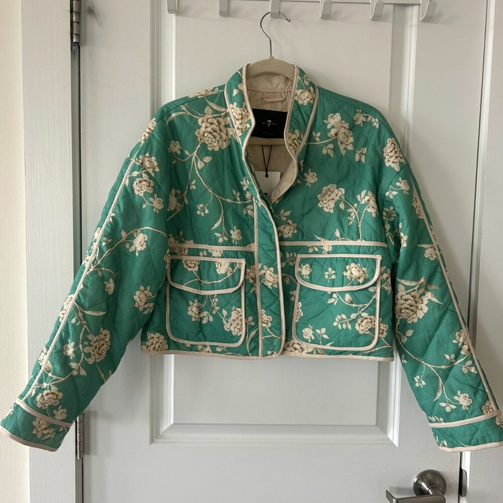 7 FOR ALL MANKIND CROPPED QUILTED JACKET- UNWORN